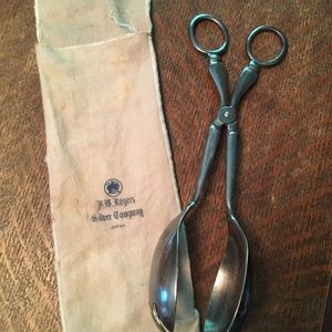 Vintage silver-plated salad tongs